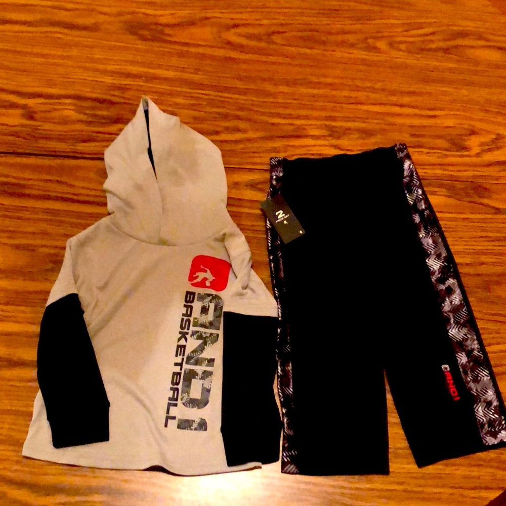 NWT. AND 1 pants and hooded shirt. 18 months.